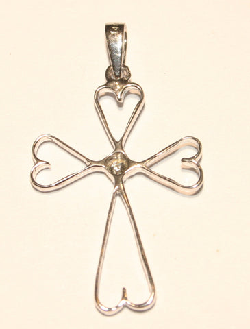 heart cross pendant