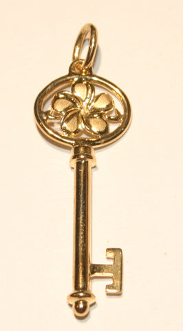 plumeria key pendant