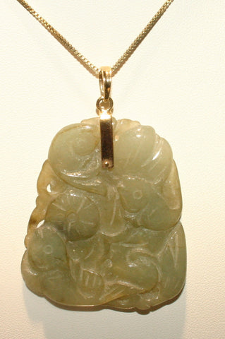jade koi pendant