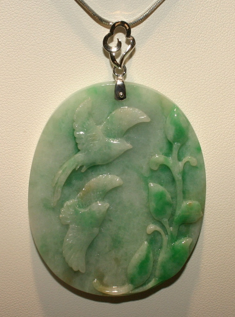 jade bird pendant